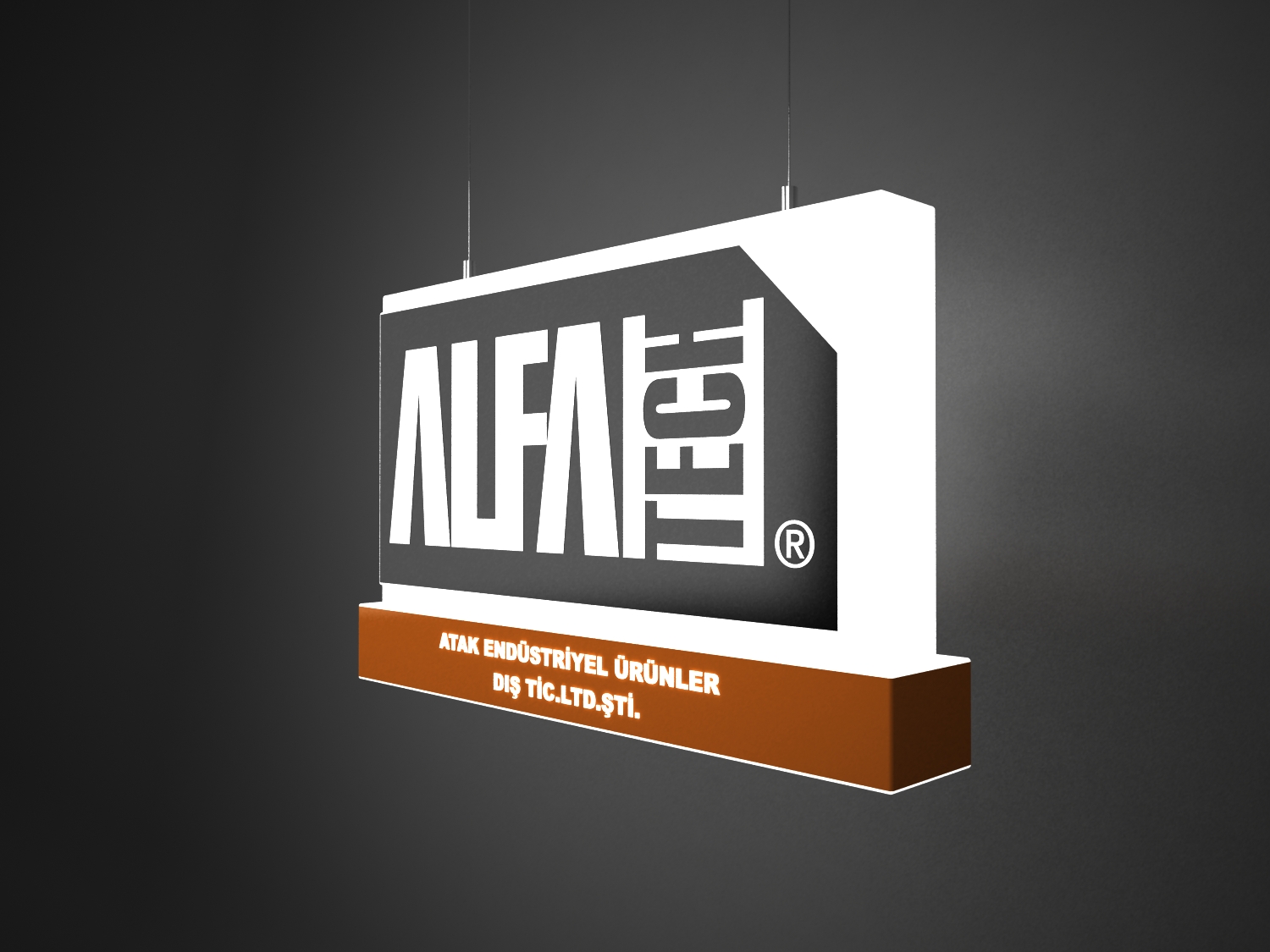 AlfaTech  Lantern Signboard with Hanging Bracket