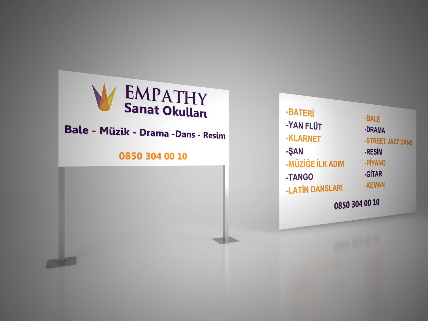 Emphaty Sanat Okulları Road Signboard