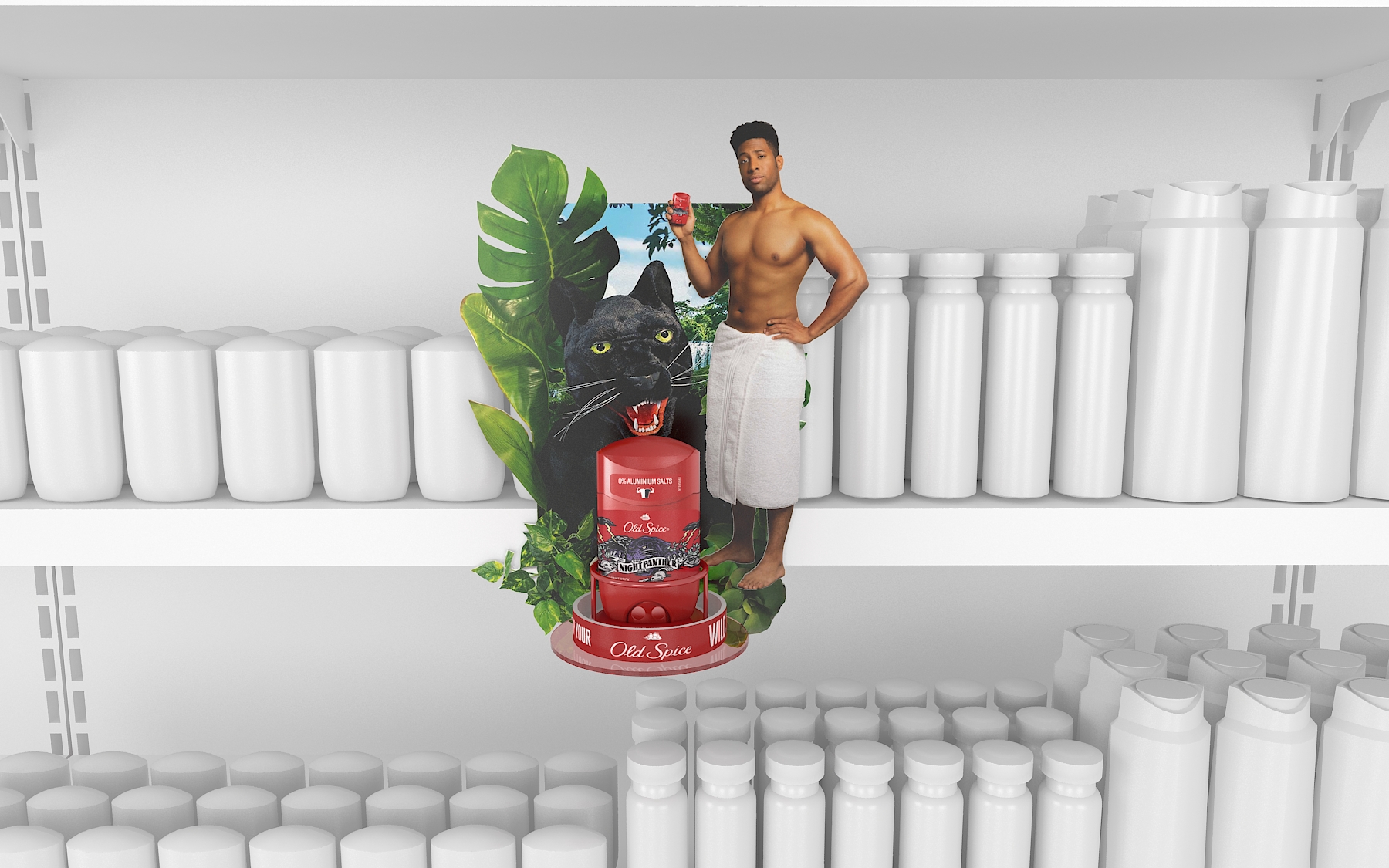 Old Spice Night Panther Hanging Stand