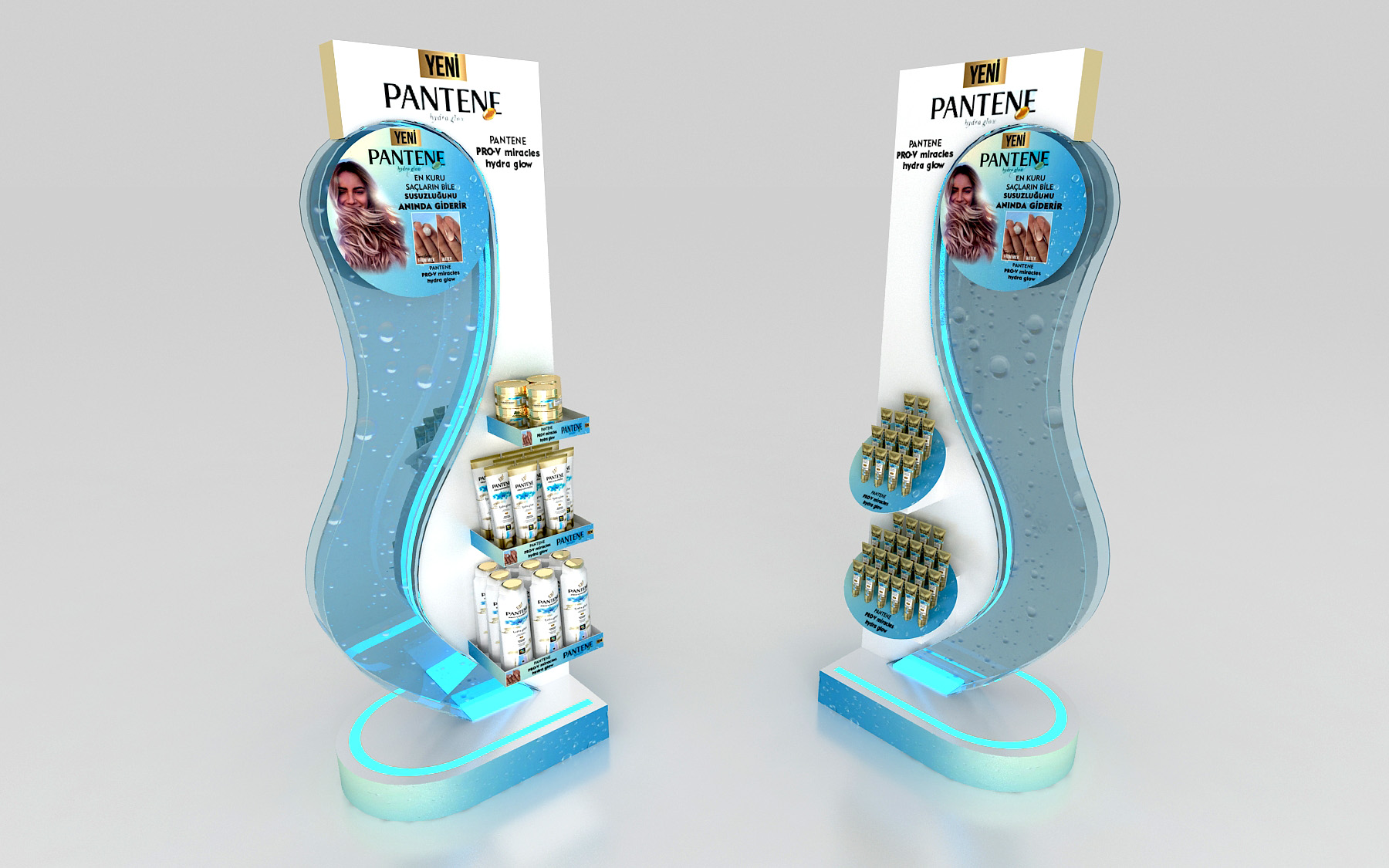 Pantene HydraLaunch Floor Display