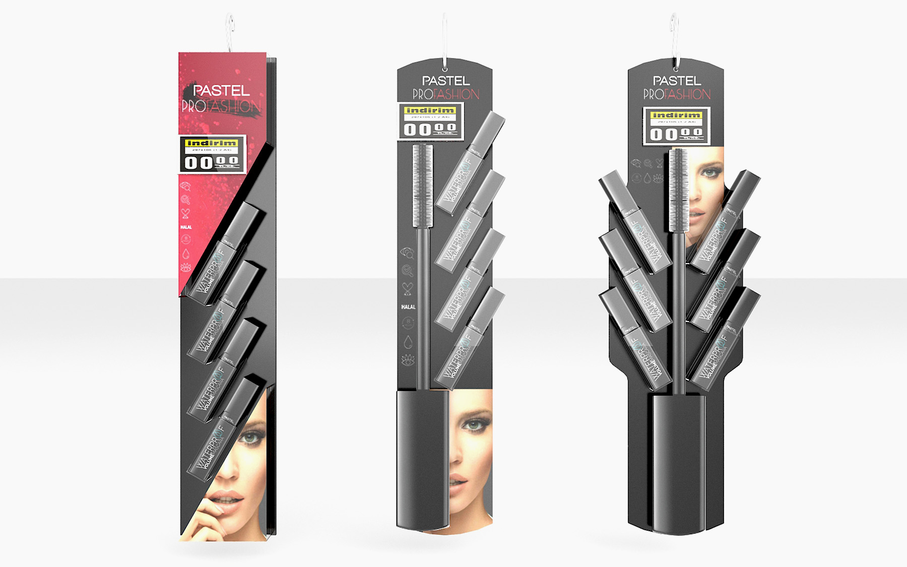 Pastel Waterproof Volume Mascara Hanging Stand